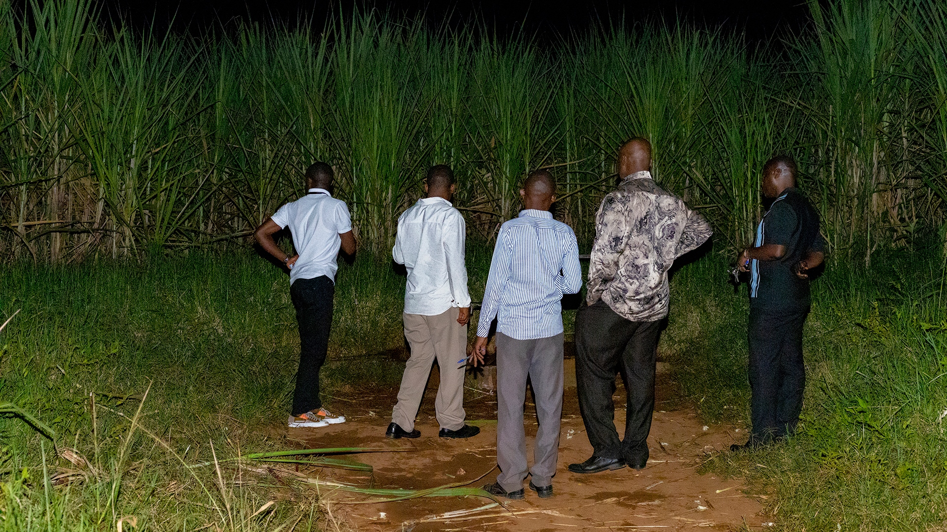 District team at the borehole where learners had hone for water